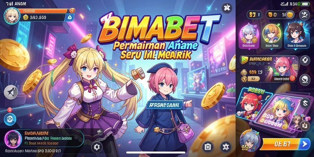 Screenshot gameplay BIMABET menampilkan aksi karakter Anime yang menegangkan.