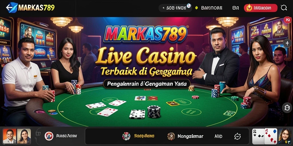 Tampilan gameplay Live Casino yang mendebarkan di MARKAS789.