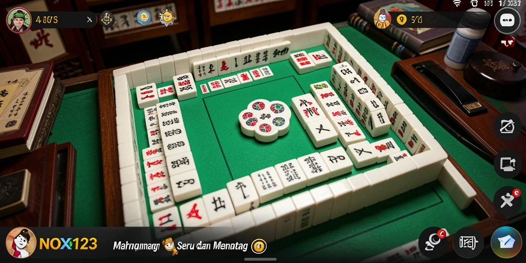 Tampilan screenshot dari gameplay Mahjong di NOX123.